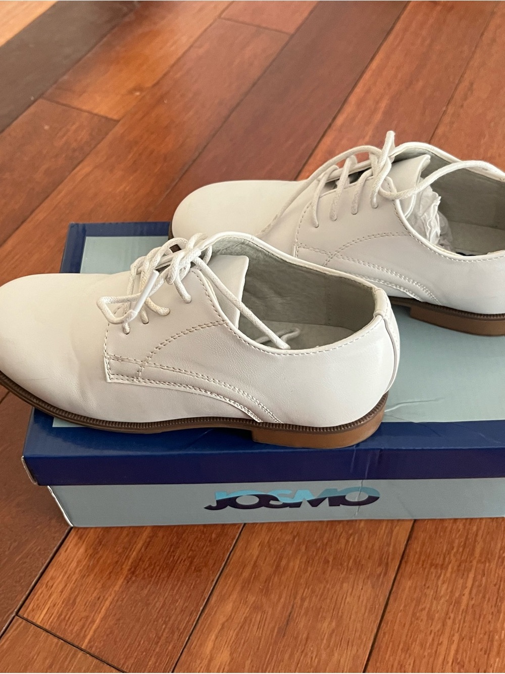 Classic White Lace-Up Boys Oxford communion Shoes - Josmo